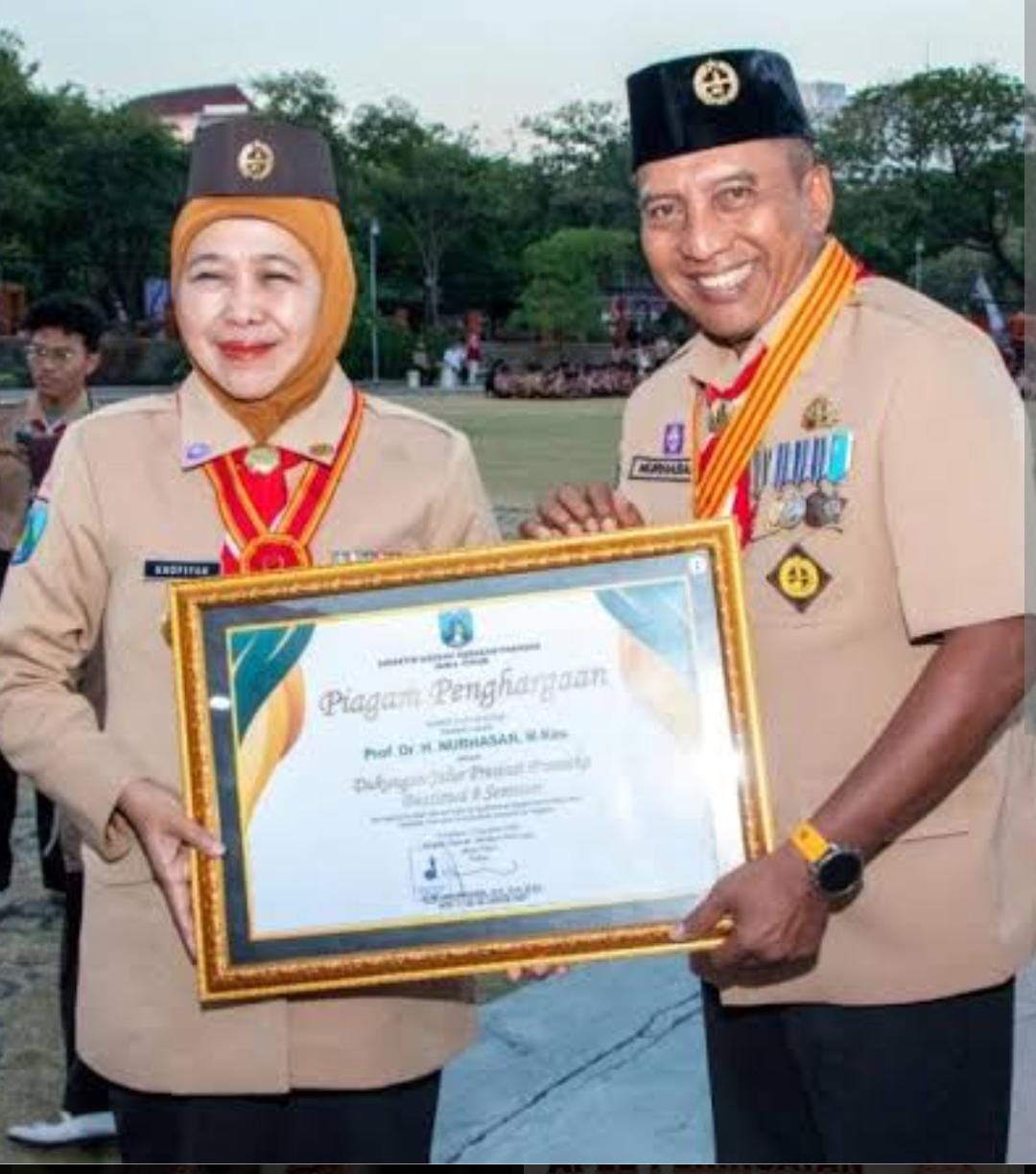 Hari Pramuka ke-65 Jatim di Unesa, 100 Anggota Pramuka Raih Akses Kuliah Lewat Jalur Prestasi